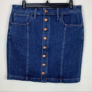 NWT Madewell Straight Denim Mini Skirt Sz 30